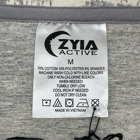 Zyia Active Jacket Medium Women Cream Combo Full Zip Long Sleeve Athletic New - Picture 7 of 11